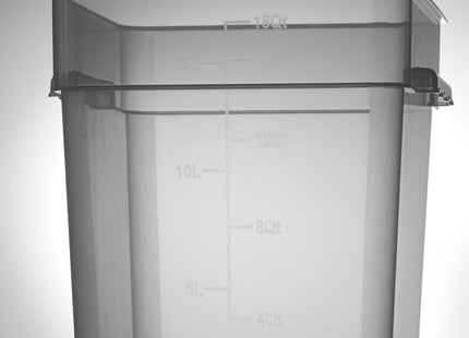 Fødevarebeholder med målskala, HENDI, 17,2L, 290x290x(H)320mm