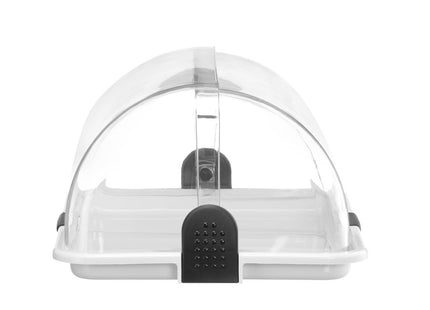 Roll-top display, HENDI, Enkelt, Hvid, 465x315x(H)195mm, Rektangulær