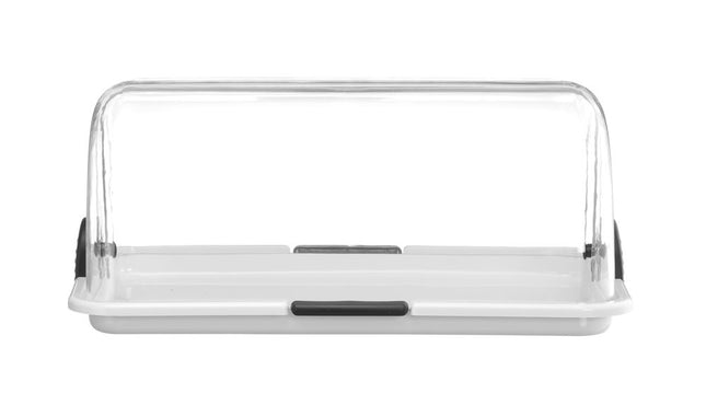 Roll-top display, HENDI, Enkelt, Hvid, 465x315x(H)195mm, Rektangulær