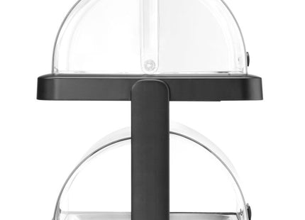 Roll top køledisplay Duo UNIQ, HENDI, designet af Robert Bronwasser, Dobbelt, Sort, 480x355x(H)480mm, Rektangulær