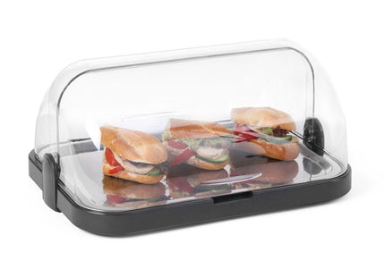 Roll-top køledisplay, enkelt, HENDI, Mørkegrå, 440x320x(H)205mm, Rektangulær