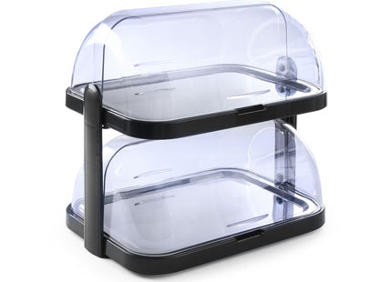 Roll-top køledisplay, dobbelt, HENDI, Mørkegrå, 440x320x(H)440mm, Rektangulær