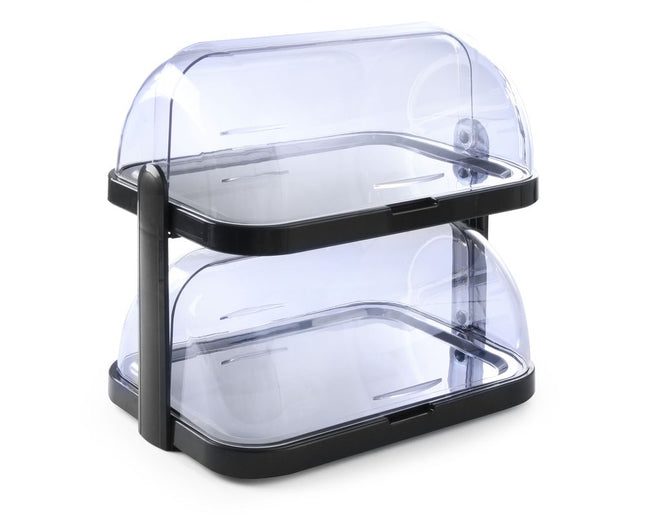 Roll-top køledisplay, dobbelt, HENDI, Mørkegrå, 440x320x(H)440mm, Rektangulær