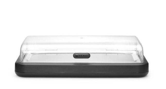 Køledisplay UNIQ, HENDI, designet af Robert Bronwasser, GN 1/1, Sort, 593x389x(H)147mm, Rektangulær