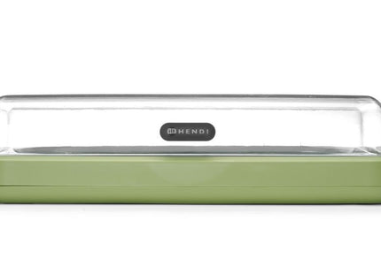 Køledisplay UNIQ, HENDI, designet af Robert Bronwasser, GN 1/1, Grøn, 593x389x(H)147mm, Rektangulær