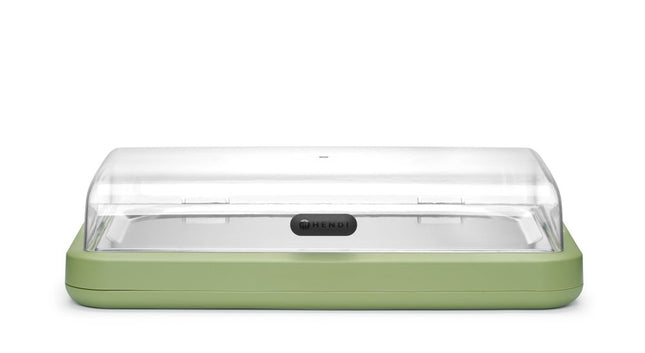 Køledisplay UNIQ, HENDI, designet af Robert Bronwasser, GN 1/1, Grøn, 593x389x(H)147mm, Rektangulær