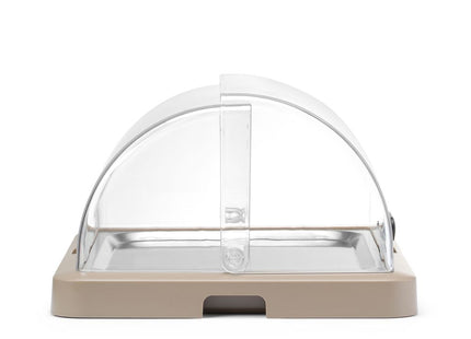 Roll top køledisplay Duo UNIQ, HENDI, designet af Robert Bronwasser, Enkelt, beige, 460x355x(H)220mm, Rektangulær