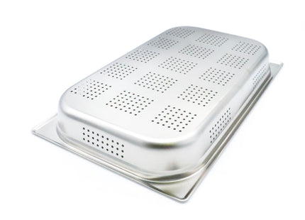 Gastronorm beholder - 1/1 GN - 6,5 cm dyb - Rustfrit stål - Perforeret