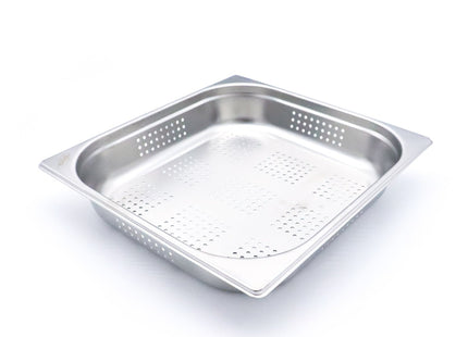 Gastronorm beholder - 2/3 GN - 6,5 cm dyb - Rustfrit stål - Perforeret