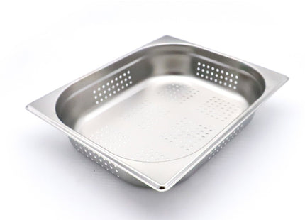 Gastronorm beholder - 1/2 GN - 6,5 cm dyb - Rustfrit stål - Perforeret