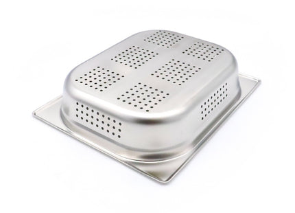 Gastronorm beholder - 1/2 GN - 6,5 cm dyb - Rustfrit stål - Perforeret