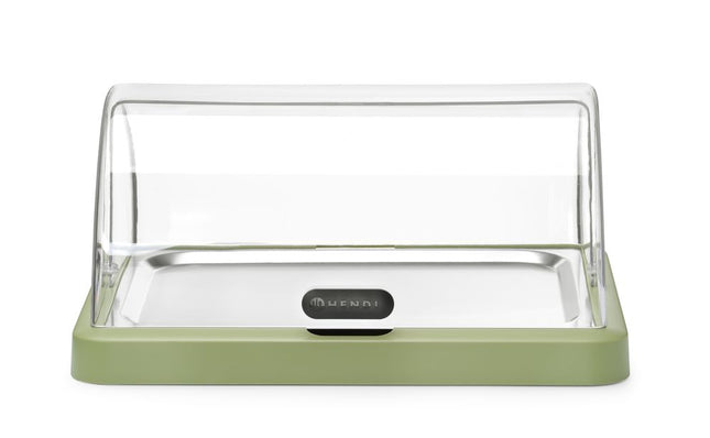 Roll top køledisplay Duo UNIQ, HENDI, designet af Robert Bronwasser, Enkelt, Grøn, 460x355x(H)220mm, Rektangulær