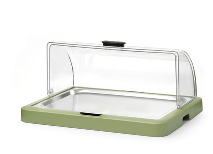 Roll top køledisplay Duo UNIQ, HENDI, designet af Robert Bronwasser, Enkelt, Grøn, 460x355x(H)220mm, Rektangulær