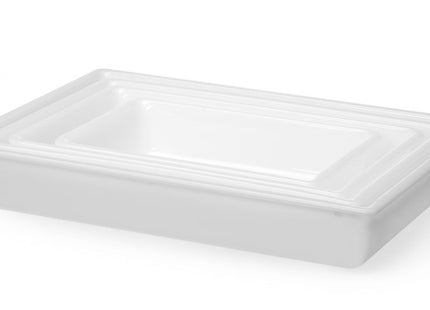 Prepbakke, HENDI, 12L, Hvid, 535x385x(H)85mm, Rektangulær