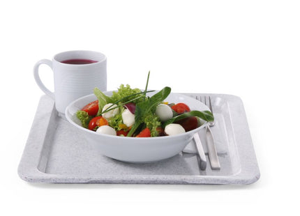Polyesterbakke til selvbetjeningsrestauranter, AmerBox, GN 1/2, Granite, 325x265mm, Rektangulær