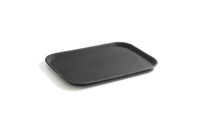 Serveringsbakke, rektangulær, skridsikker, sort, HENDI, GN 1/1, 530x325mm