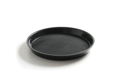 Serveringsbakke, rund, skridsikker, høj kant, sort, HENDI, ⌀320x(H)37mm
