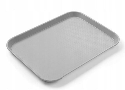 Polypropylen fastfoodbakke, lille, AmerBox, Lysegrå, 265x345x(H)20mm