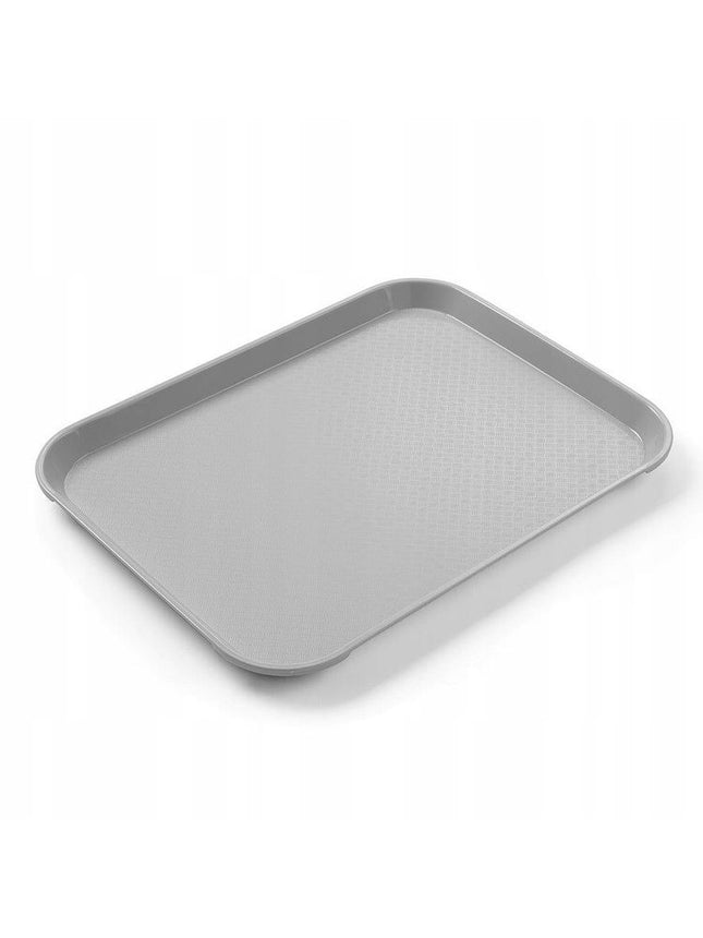 Polypropylen fastfoodbakke, lille, AmerBox, Lysegrå, 265x345x(H)20mm