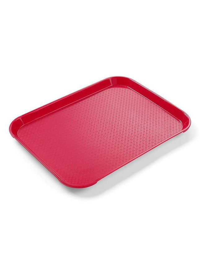 Polypropylen fastfoodbakke, lille, AmerBox, Rød, 265x345x(H)20mm