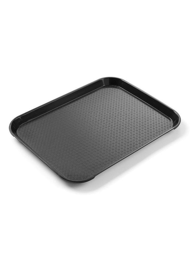 Polypropylen fastfoodbakke, lille, AmerBox, Sort, 265x345x(H)20mm