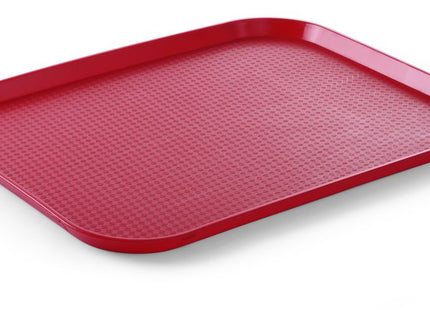 Polypropylen fastfoodbakke, stor, AmerBox, Rød, 350x450x(H)20mm