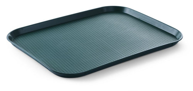 Polypropylen fastfoodbakke, stor, AmerBox, Grøn, 350x450x(H)20mm