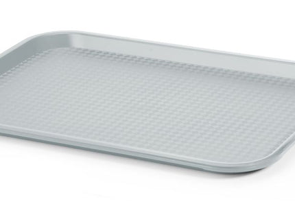Polypropylen fastfoodbakke, mellem, AmerBox, Lysegrå, 305x415x(H)20mm