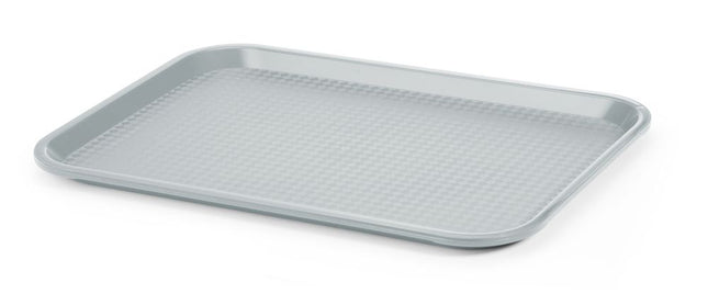 Polypropylen fastfoodbakke, mellem, AmerBox, Lysegrå, 305x415x(H)20mm