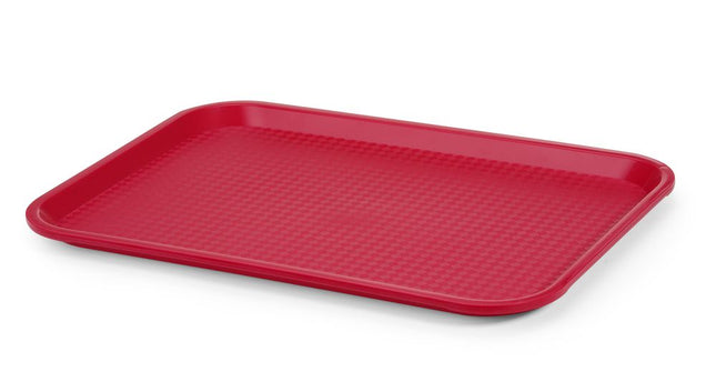 Polypropylen fastfoodbakke, mellem, AmerBox, Rød, 305x415x(H)20mm
