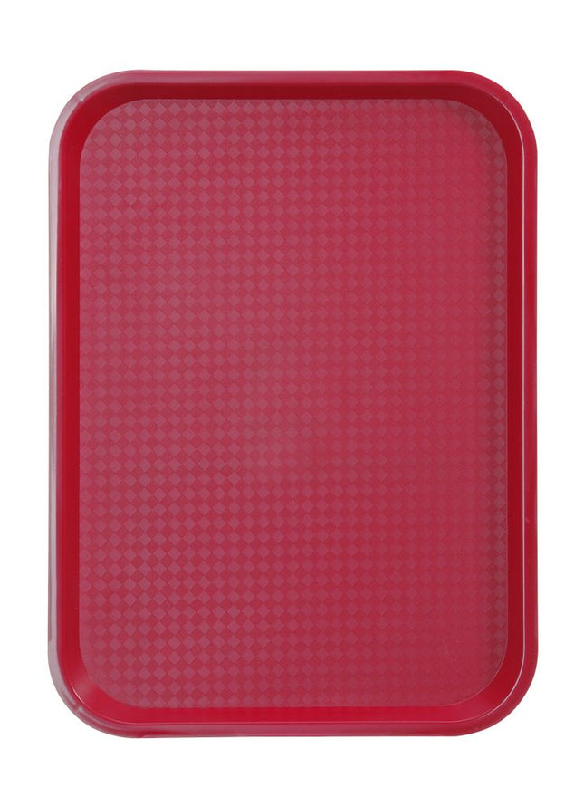 Polypropylen fastfoodbakke, mellem, AmerBox, Rød, 305x415x(H)20mm