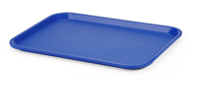 Polypropylen fastfoodbakke, mellem, AmerBox, Blå, 305x415x(H)20mm