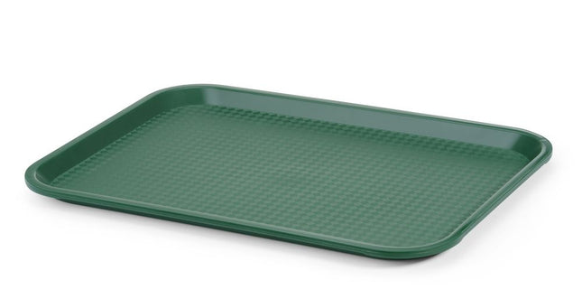 Polypropylen fastfoodbakke, mellem, AmerBox, Grøn, 305x415x(H)20mm
