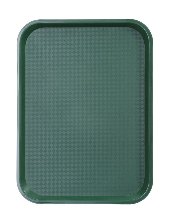 Polypropylen fastfoodbakke, mellem, AmerBox, Grøn, 305x415x(H)20mm