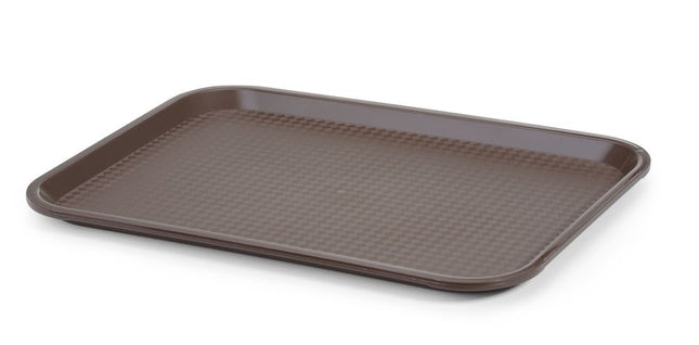 Polypropylen fastfoodbakke, mellem, AmerBox, Brun, 305x415x(H)20mm