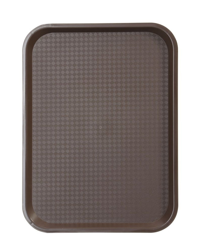Polypropylen fastfoodbakke, mellem, AmerBox, Brun, 305x415x(H)20mm