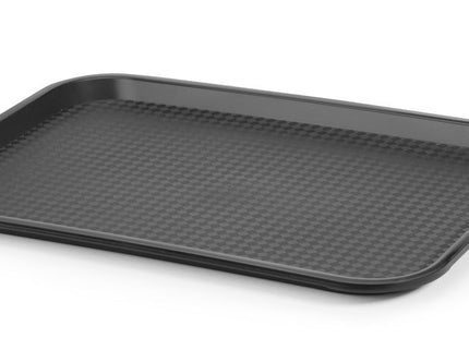 Polypropylen fastfoodbakke, mellem, AmerBox, Sort, 305x415x(H)20mm