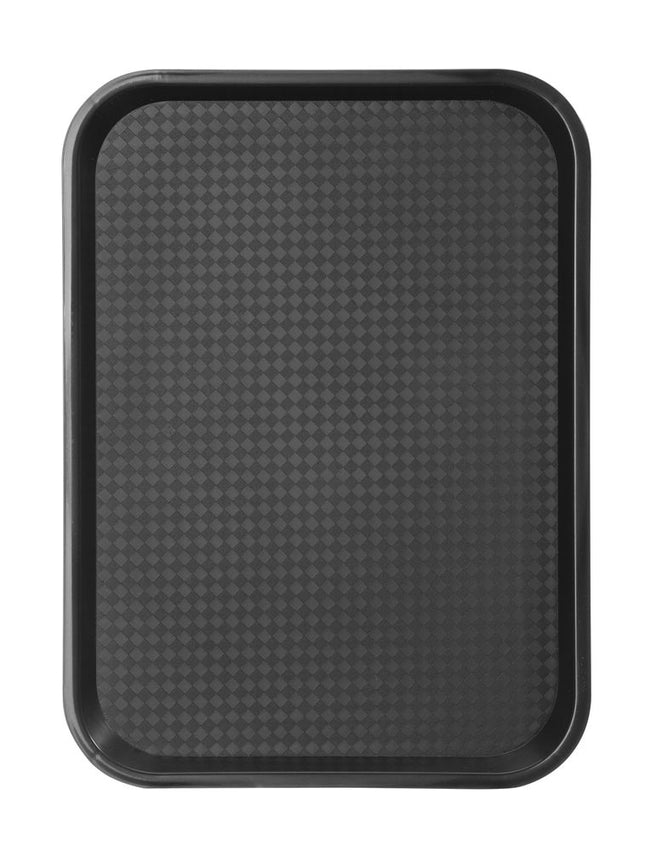 Polypropylen fastfoodbakke, mellem, AmerBox, Sort, 305x415x(H)20mm