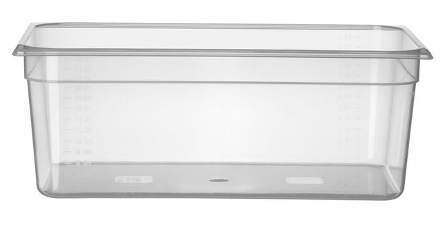 GN 1/1 beholder polypropylen, HENDI, Profi Line, GN 1/1, 24L, gennemsigtig, 530x325x(H)200mm