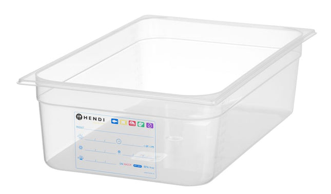 Beholder GN 1/1 HACCP, HENDI, GN 1/1, 21L, gennemsigtig, 530x325x(H)150mm