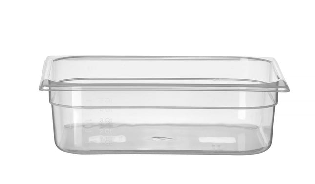 Beholder GN 1/2 polypropylen, HENDI, Profi Line, GN 1/2, 5L, gennemsigtig, 325x265x(H)100mm