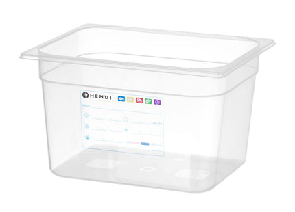 Beholder GN 1/2 HACCP, HENDI, GN 1/2, 12,5L, gennemsigtig, 325x265x(H)200mm