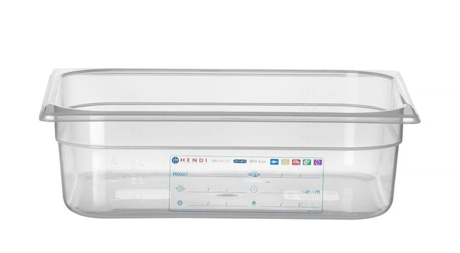 Beholder GN 1/2 HACCP, HENDI, GN 1/2, 6,5L, gennemsigtig, 325x265x(H)100mm