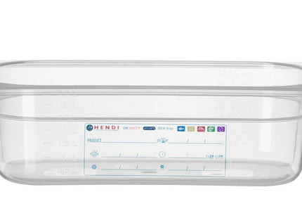 Beholder GN 1/3 HACCP, HENDI, GN 1/3, 4L, gennemsigtig, 325x176x(H)100mm