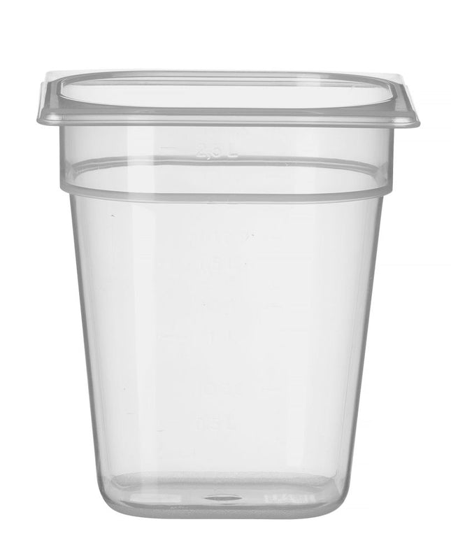 Beholder GN 1/6 polypropylen, HENDI, Profi Line, GN 1/6, 2,5L, gennemsigtig, 176x162x(H)200mm