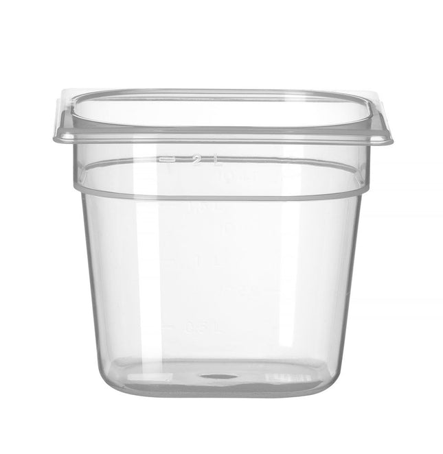 Beholder GN 1/6 polypropylen, HENDI, Profi Line, GN 1/6, 2L, gennemsigtig, 176x162x(H)150mm