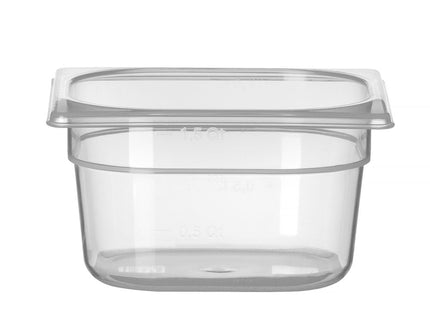 Beholder GN 1/6 polypropylen, HENDI, Profi Line, GN 1/6, 1,5L, gennemsigtig, 176x162x(H)100mm
