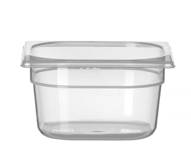 Beholder GN 1/6 polypropylen, HENDI, Profi Line, GN 1/6, 1,5L, gennemsigtig, 176x162x(H)100mm