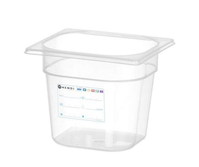 Beholder GN 1/6 HACCP, HENDI, GN 1/6, 2,4L, gennemsigtig, 176x162x(H)150mm