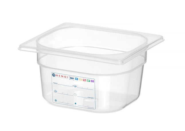 Beholder GN 1/6 HACCP, HENDI, GN 1/6, 1,6L, gennemsigtig, 176x162x(H)100mm